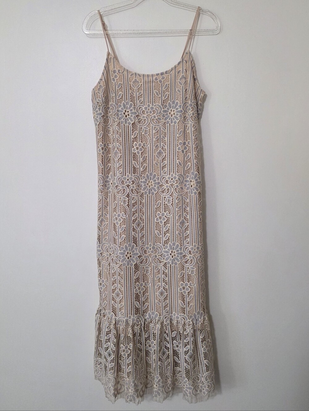 Anthropologie Eri Ali Twilight Lace Midi Dress Coquette Romantic Ethereal Small